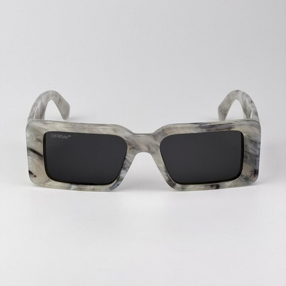 Off-White MILANO Sunglasses – Marble Grey Square Frame | Model OERI097 0807 - Picture 1 of 11